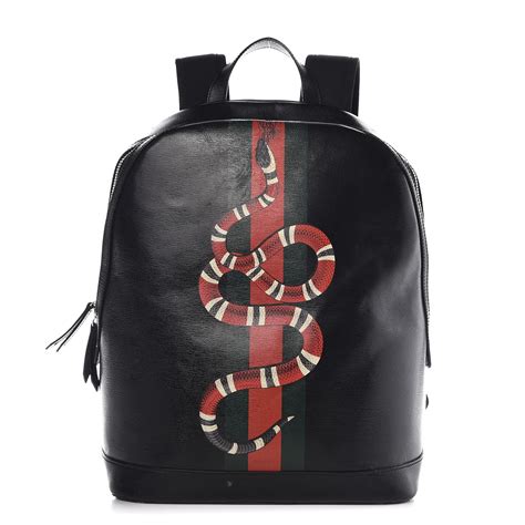 snake backpack gucci|GUCCI Calfskin Kingsnake Dome Backpack Black.